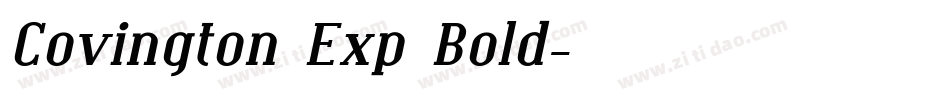 Covington Exp Bold字体转换